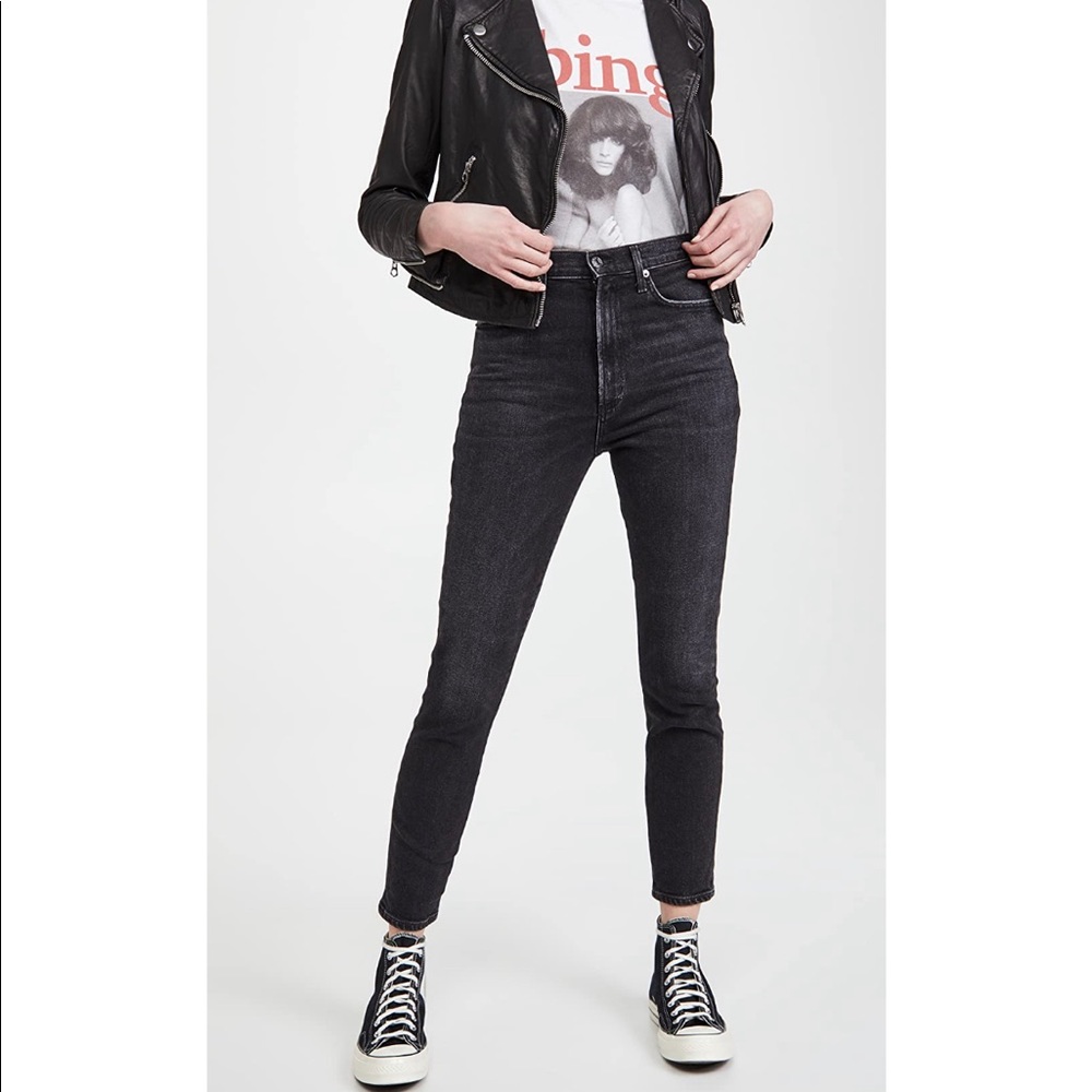 AGOLDE PINCH WAIST HIGH RISE SKINNY JEANS